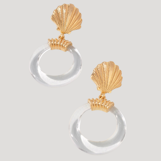 Clear Sea Dangle Earrings