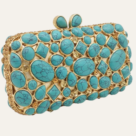 Turquoise Stone Clutch