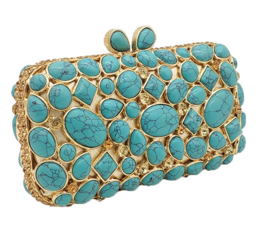 Turquoise Stone Clutch