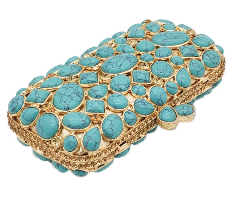 Turquoise Stone Clutch