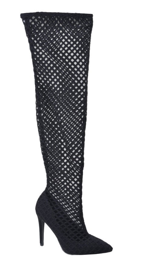 Fishnet Boots