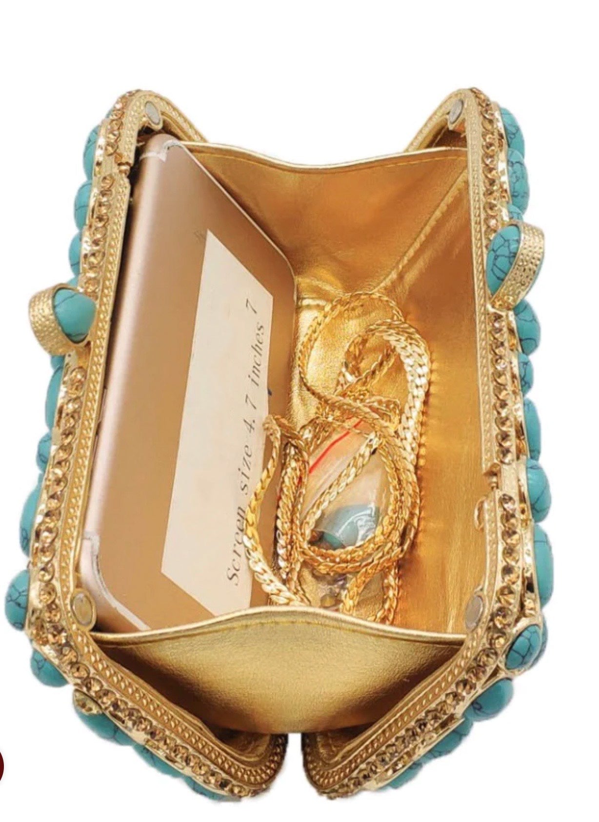 Turquoise Stone Clutch